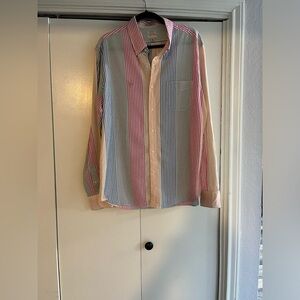 Men's J Crew Seersucker Shirt Size XL